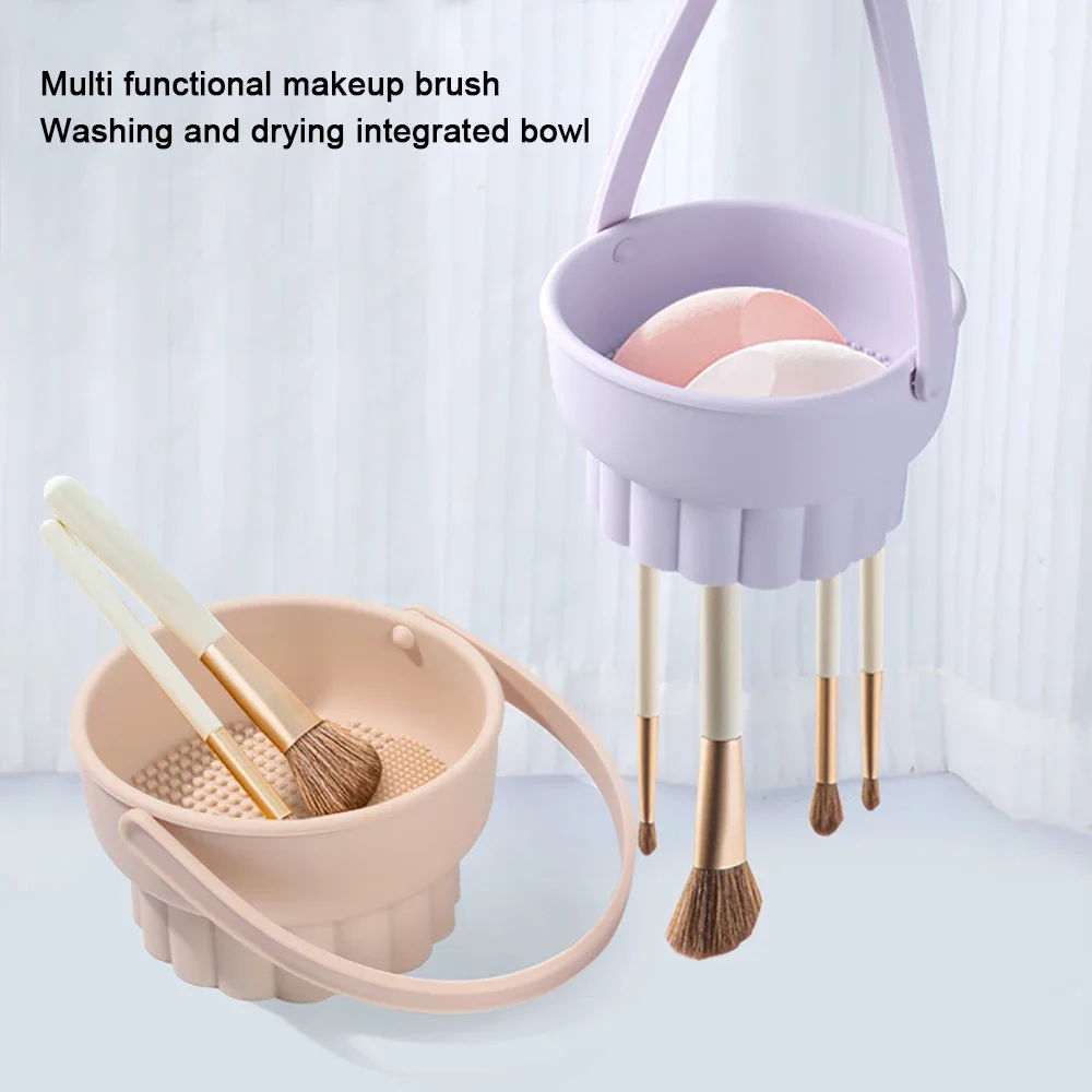 Cosmetic Sponge - 1PC Silicone Washing Bowl Makeup Brush
