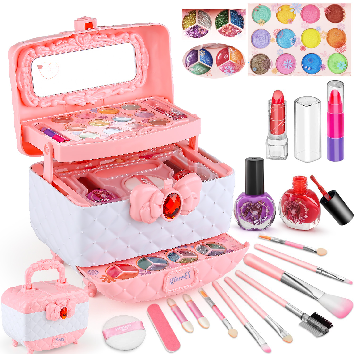 Beauty Makeup Kit For Kids - Kids Makeup Toy Kit for Girls,