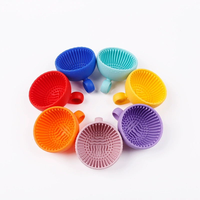Cosmetic Sponge - Silicone Makeup Brush Cleaner Bowl for