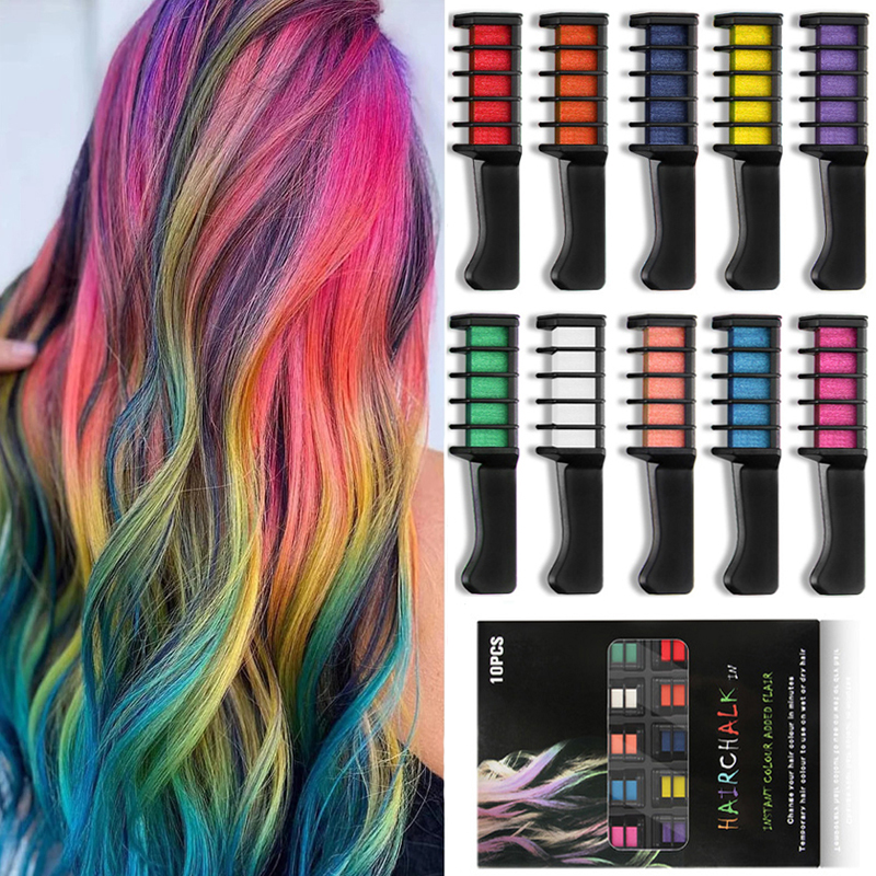 Beauty Makeup Kit For Kids - 10PCS Children Multi Color Hair Dye