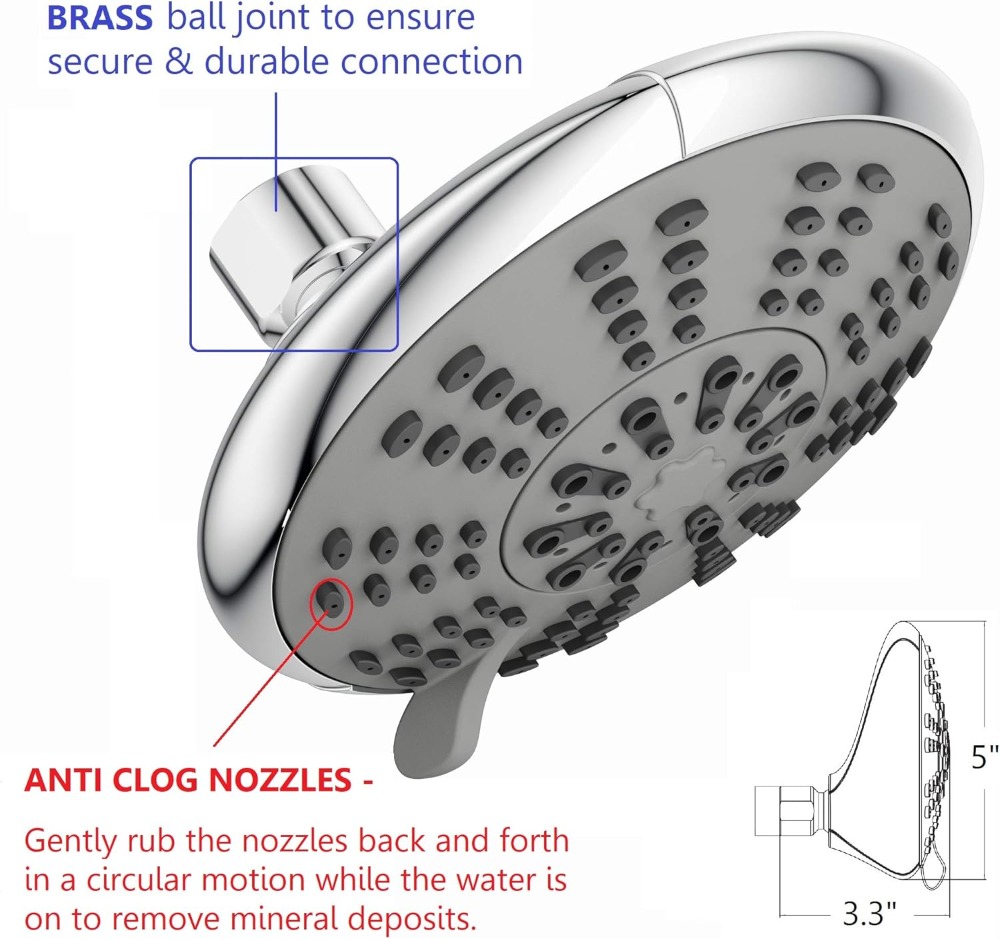 5-Inch Anti-Clog High Pressure - Setting Spray avis et prix