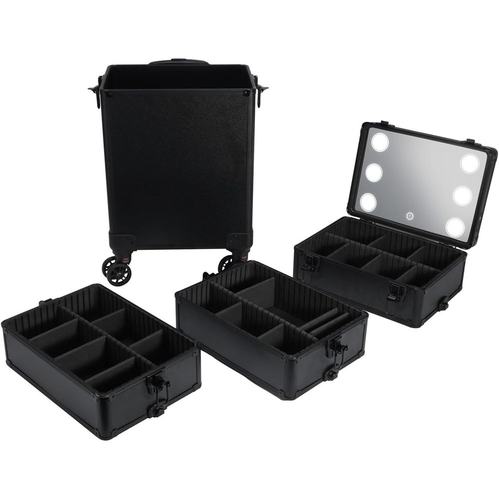 4-in-1 Makeup Train Case with  - Beauty Makeup Case avis et prix