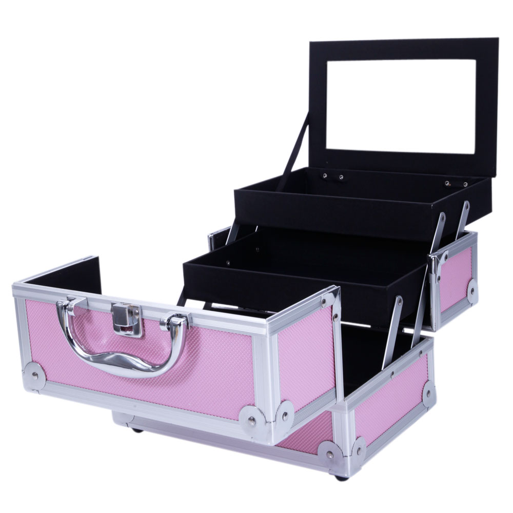 Pink Aluminum Alloy Makeup Cas - Beauty Makeup Case avis et prix
