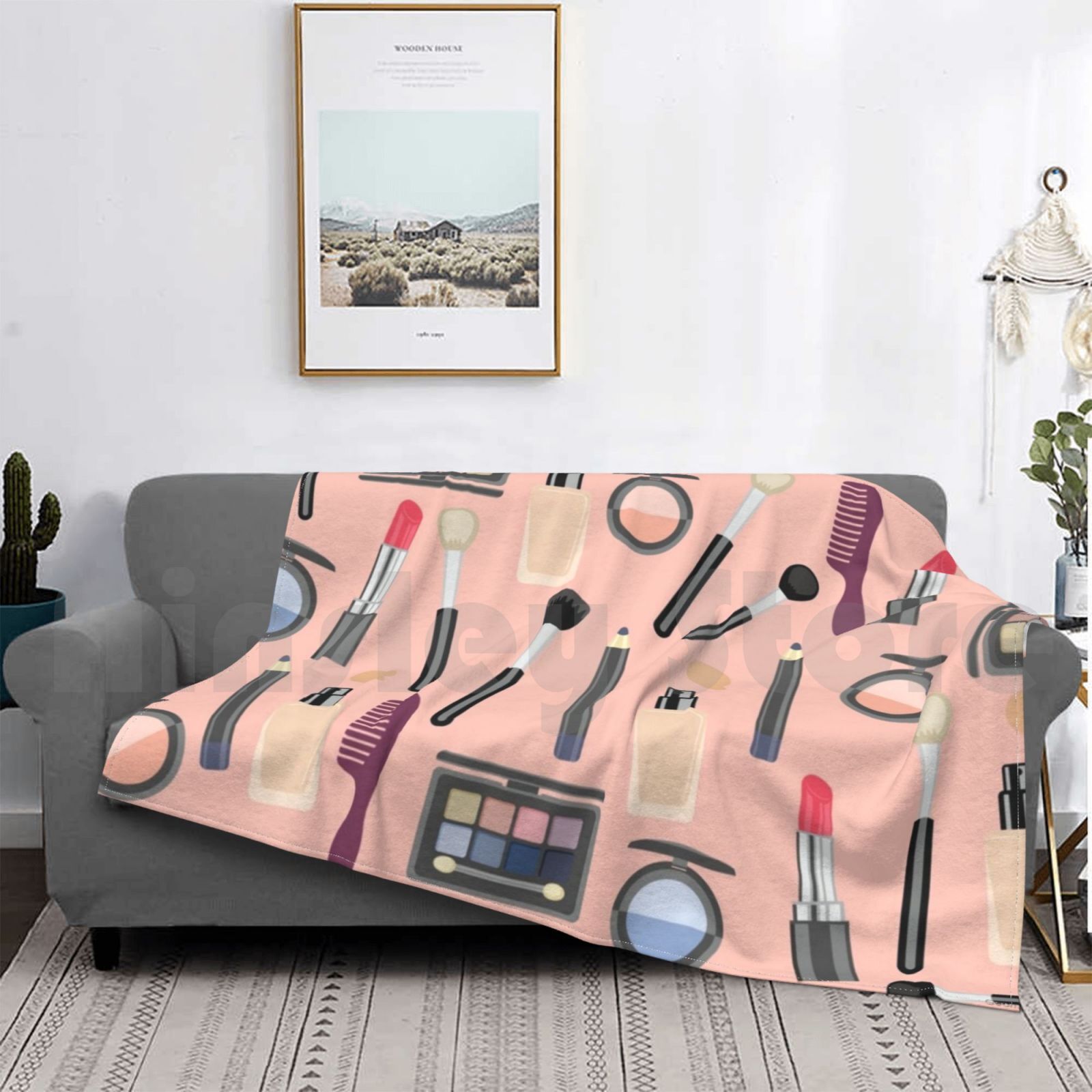 Makeup Kit Blanket For Sofa Be - Beauty Makeup Vector avis et prix