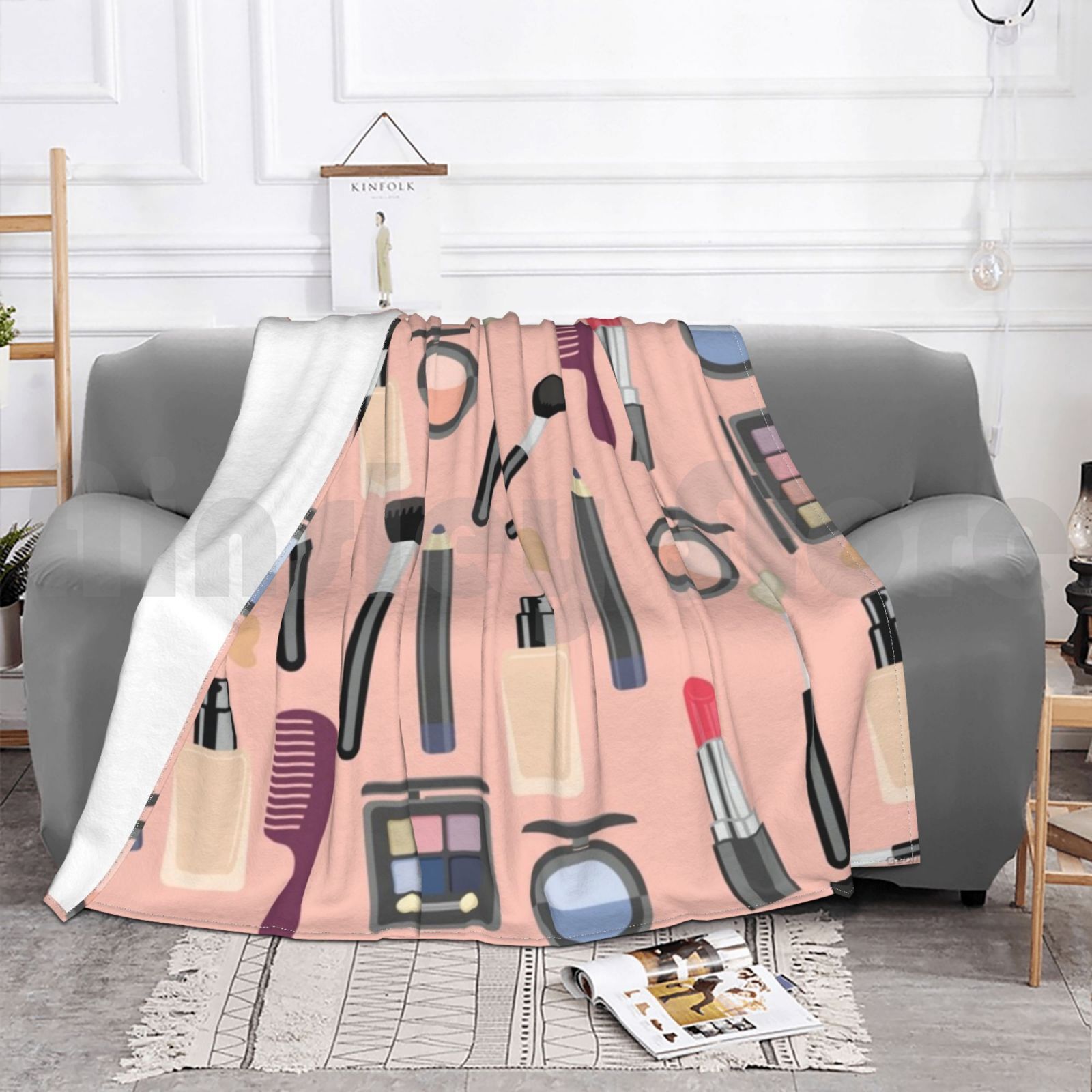 Makeup Kit Blanket For Sofa Be - Beauty Makeup Vector avis et prix