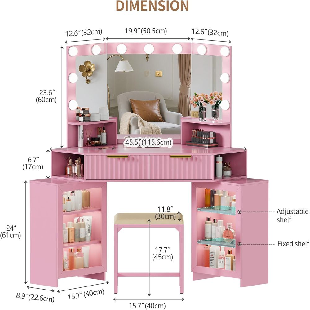 LED-Illuminated Makeup Vanity  - Beauty Makeup Outlet avis et prix