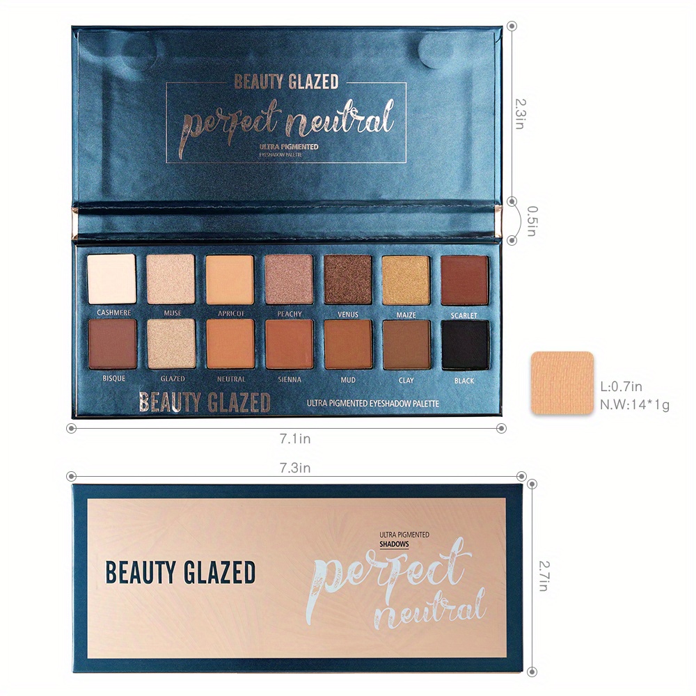 BEAUTY GLAZED 14 Colors Eyesha - Beauty Makeup Eyeshadow Palette avis et prix
