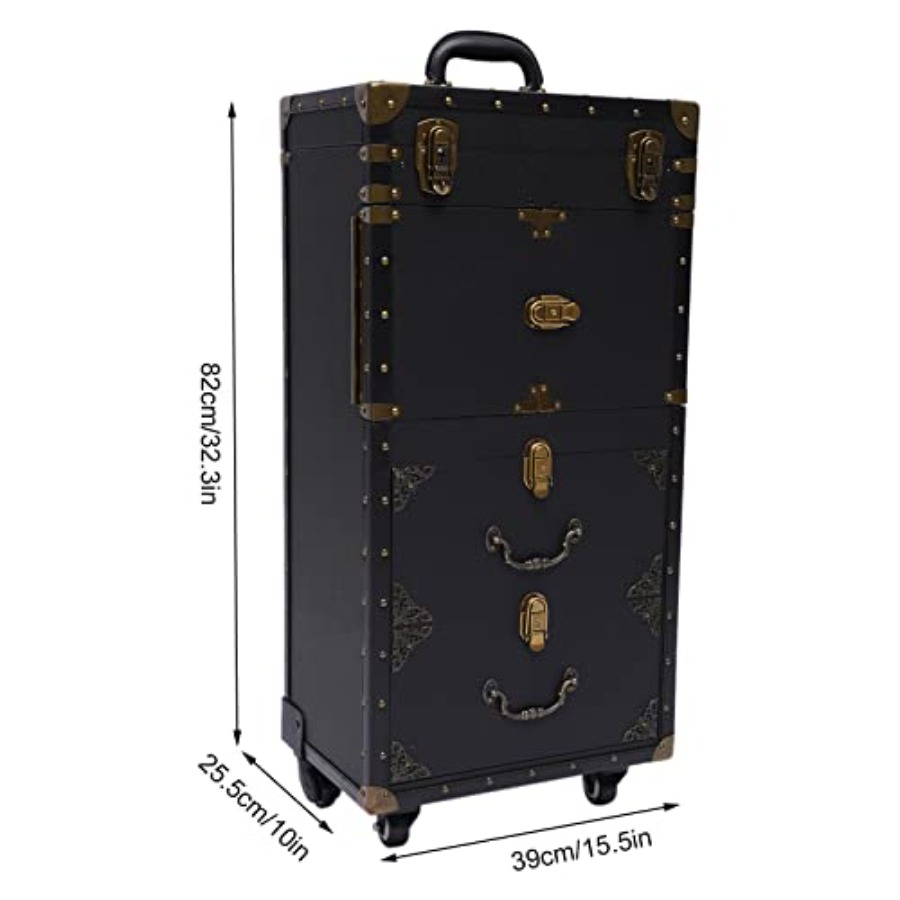 Rolling Lockable Makeup Train  - Beauty Makeup Case avis et prix