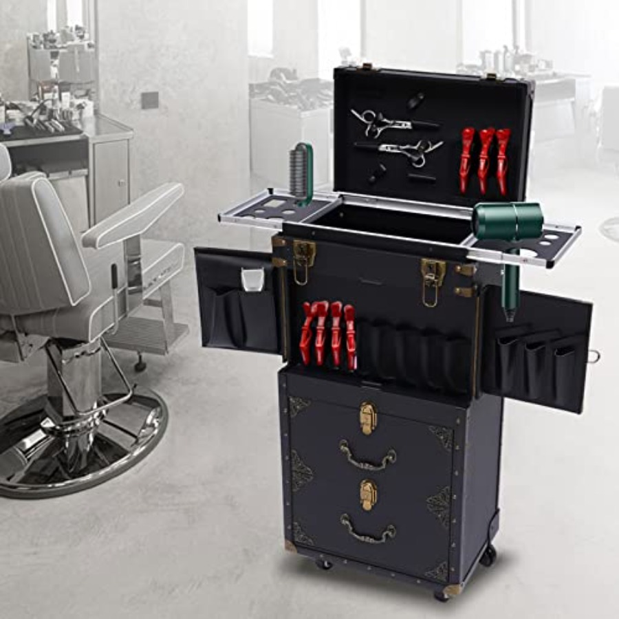 Rolling Lockable Makeup Train  - Beauty Makeup Case avis et prix