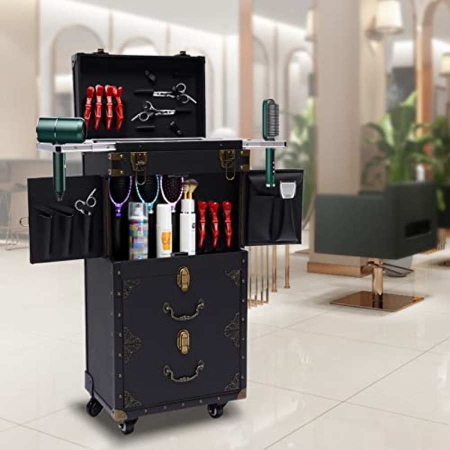 Rolling Lockable Makeup Train  - Beauty Makeup Case avis et prix