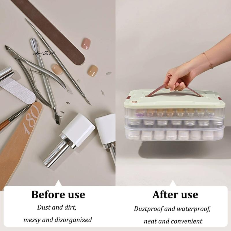 PVC Nail Polish Organizer UV G - Beauty Makeup Case avis et prix