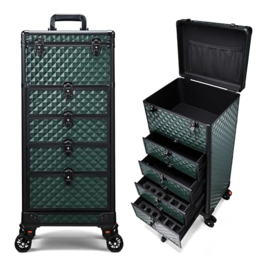 Nail Salon Cart with 4 Drawers - Beauty Makeup Case avis et prix