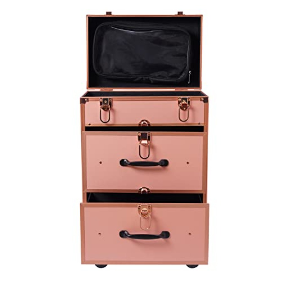 3-Tier Aluminum Rolling Makeup - Beauty Makeup Case avis et prix