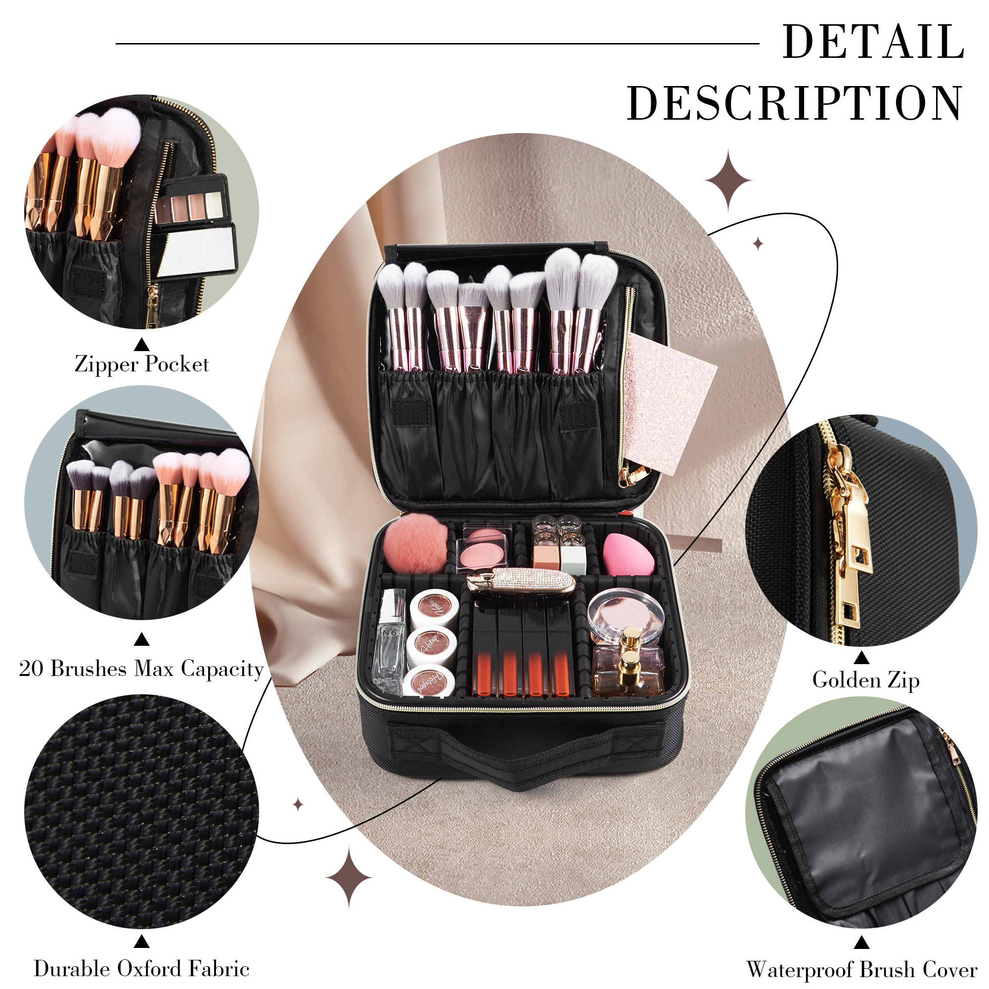 Cosmetic Case Makeup Bag Vanit - Beauty Makeup Case avis et prix