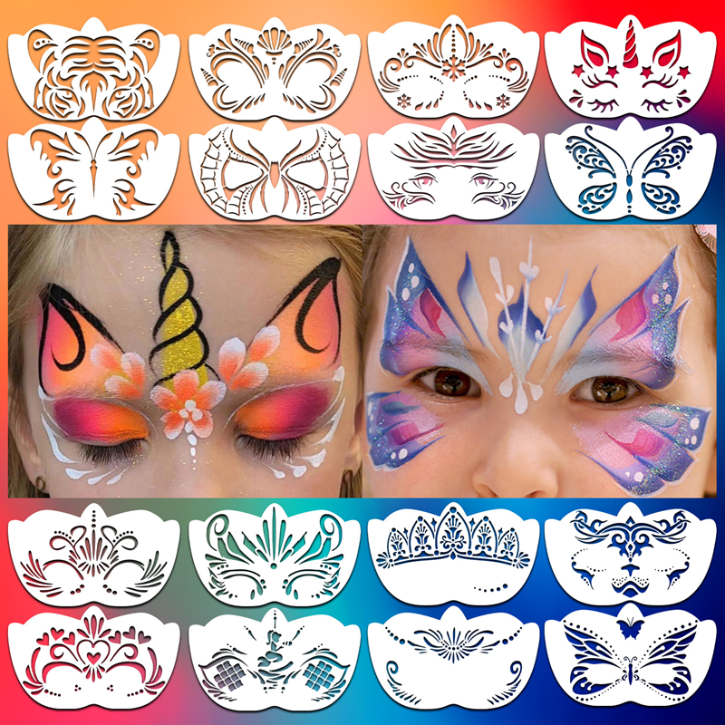 8pcs Face Skeleton Painting St - Beauty Makeup Kit For Kids avis et prix