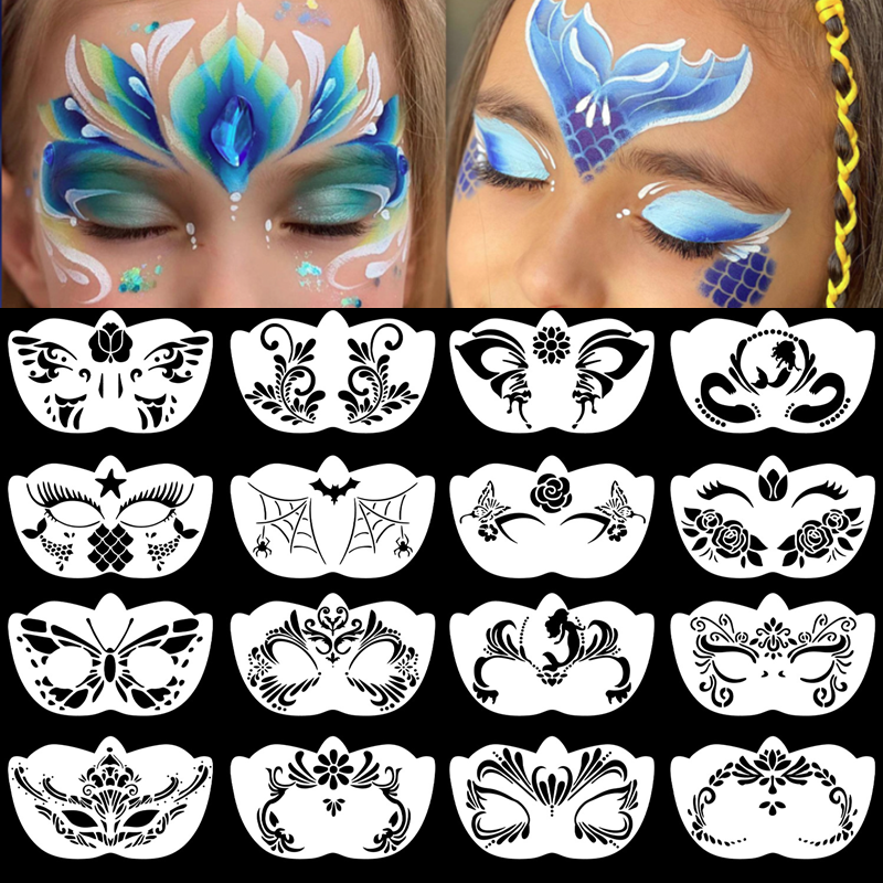 8pcs Face Skeleton Painting St - Beauty Makeup Kit For Kids avis et prix