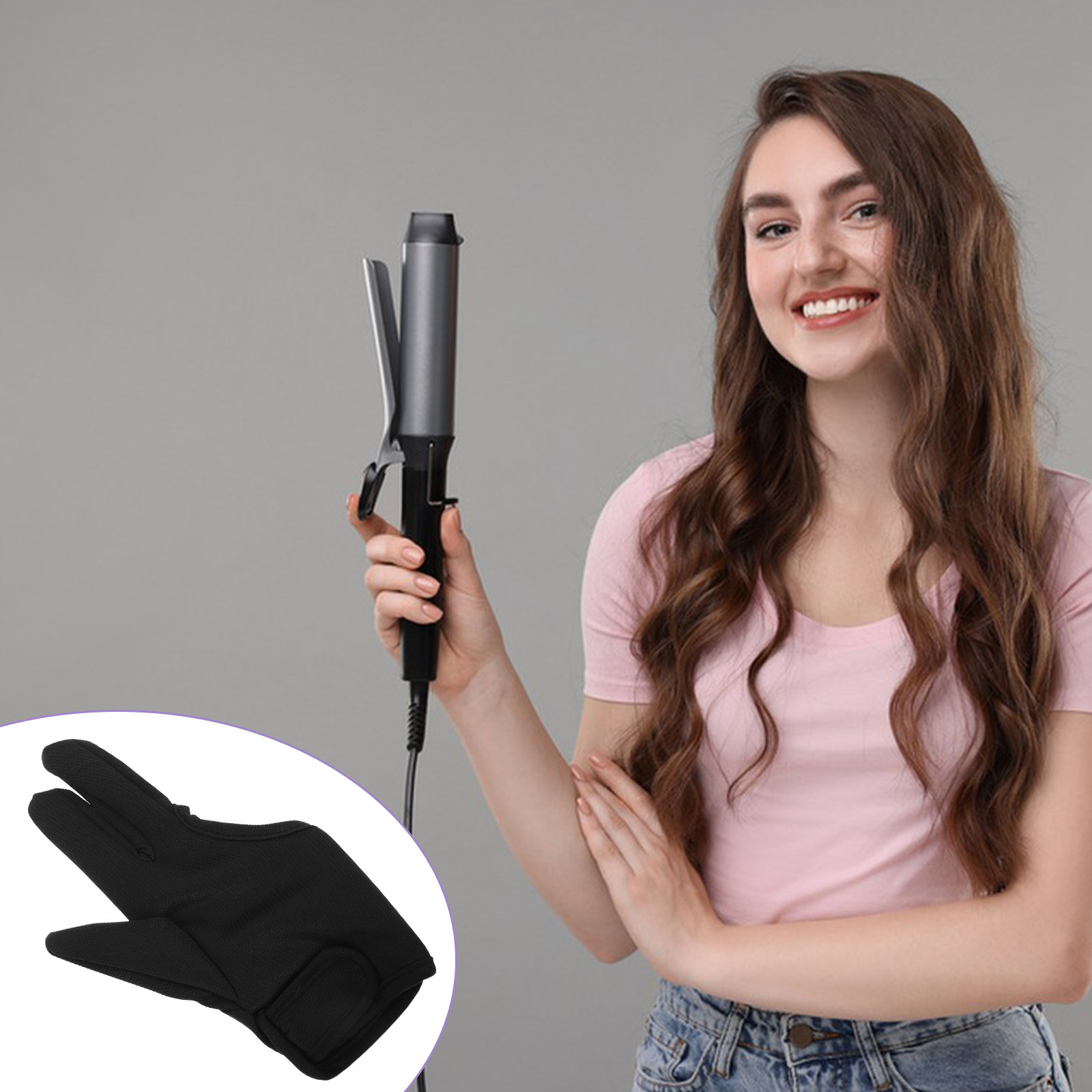 Three Finger Strap Hairdressin - Hair Curling Wand avis et prix
