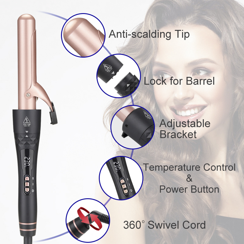 5 in 1 Interchangeable Curling - Hair Curling Wand avis et prix