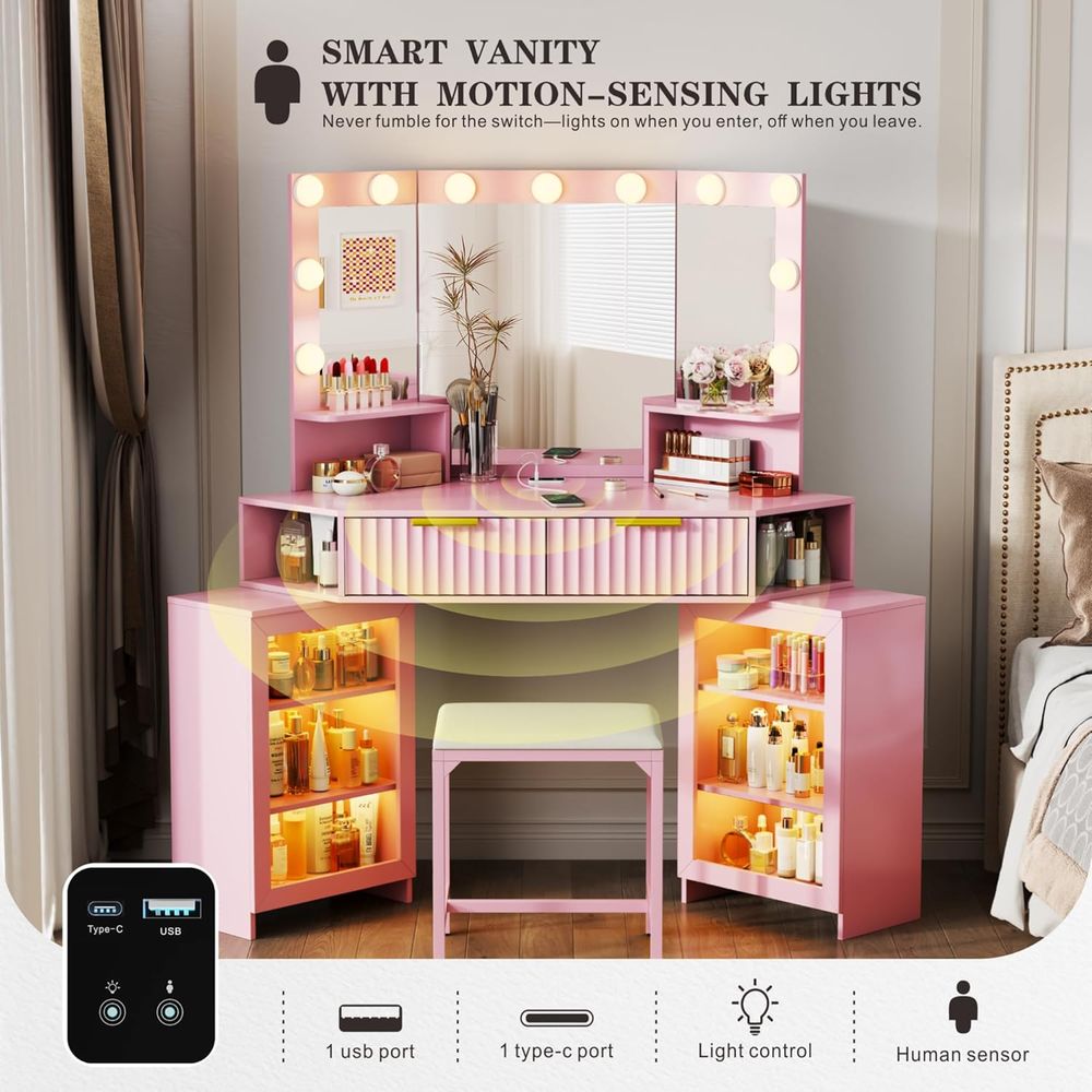 LED-Illuminated Makeup Vanity  - Beauty Makeup Outlet avis et prix