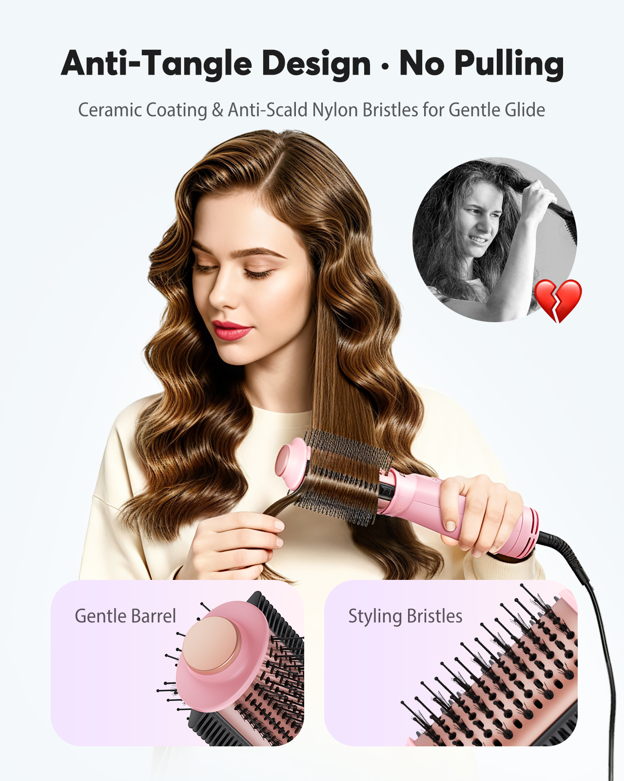 4 IN 1 Hot Air Brush Straighte - Hair Curling Wand avis et prix