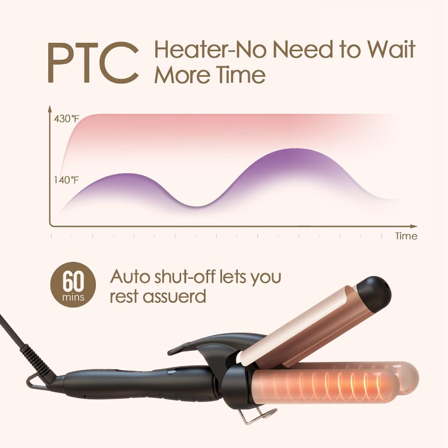 3 Barrel Curling Iron Wand 1.2 - Hair Curling Wand avis et prix
