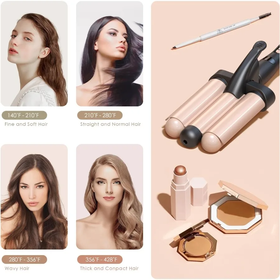 3 Barrel Curling Iron Wand 1.2 - Hair Curling Wand avis et prix