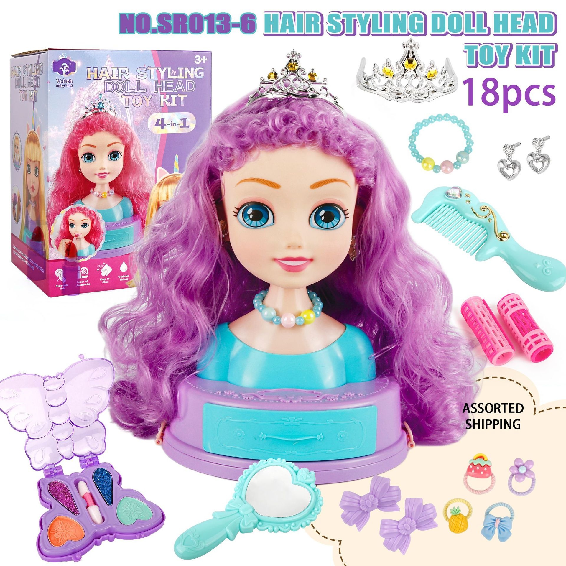 Hair Styling Doll Head Makeup  - Beauty Makeup Kit For Kids avis et prix