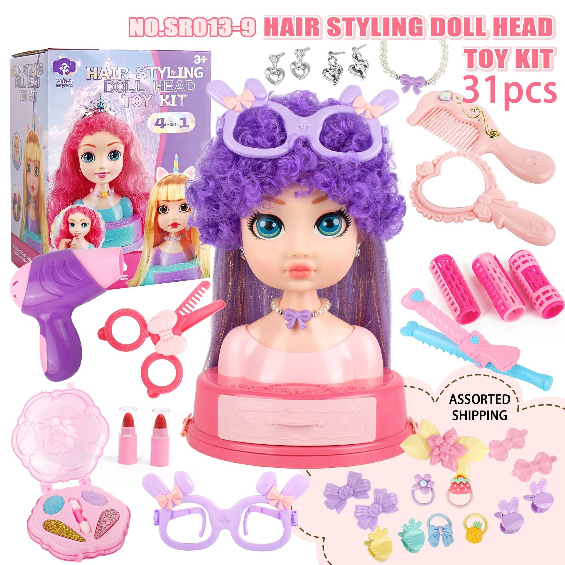 Hair Styling Doll Head Makeup  - Beauty Makeup Kit For Kids avis et prix