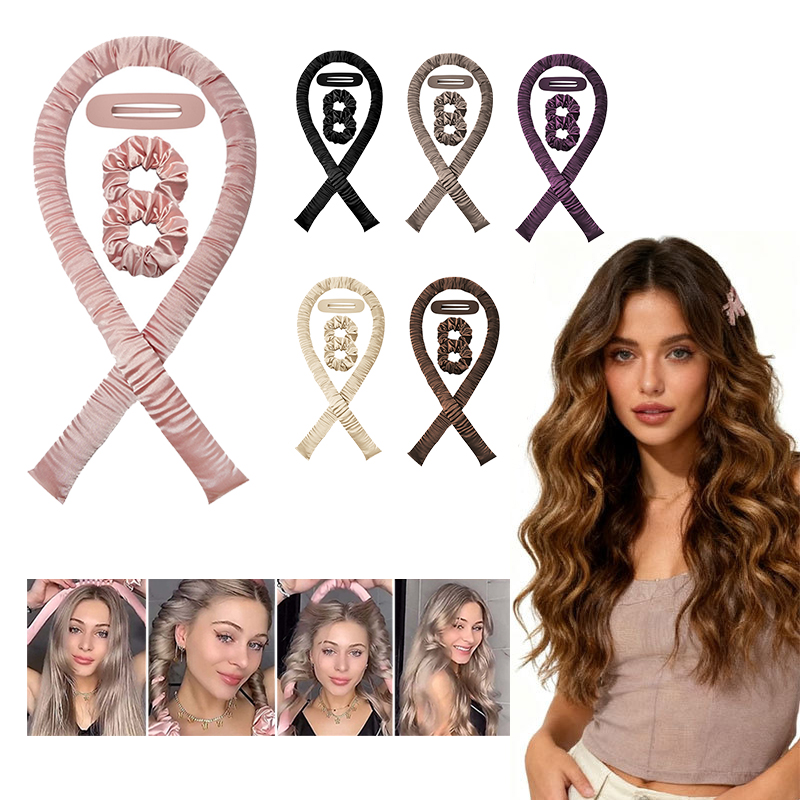 4pcs Heatless Curling Rods No  - Hair Curling Wand avis et prix