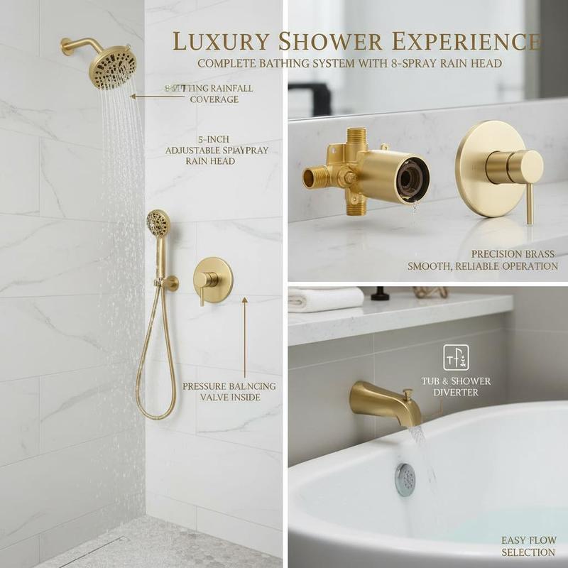 Bathtub Shower Fixture Combo 5 - Setting Spray avis et prix