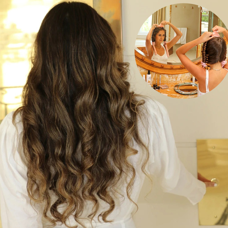 1-2Set Woman Heatless Curling  - Hair Curling Wand avis et prix