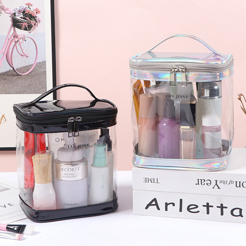 Clear PVC Makeup Bag with Hand - Beauty Makeup Case avis et prix
