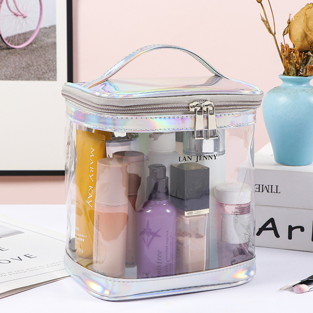 Clear PVC Makeup Bag with Hand - Beauty Makeup Case avis et prix