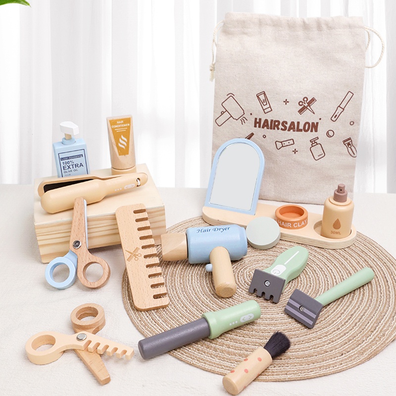 Wooden Pretend Hairdressing Ma - Beauty Makeup Kit For Kids avis et prix